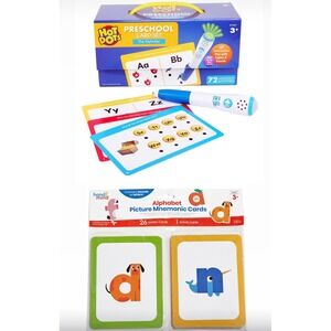Hot Dots ABC Preschool Interactive Pen Age 3+ & Picture Mnemonic Flashcards‎